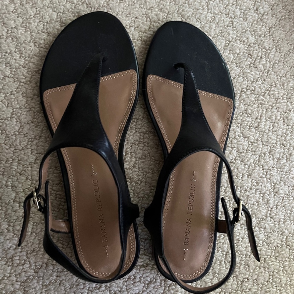 Banana Republic, Women's Sandals, Size 7, Black